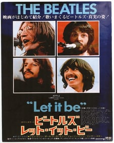 BEATLES -LET IT BE- Memorabilia Concert Poster Cardstock