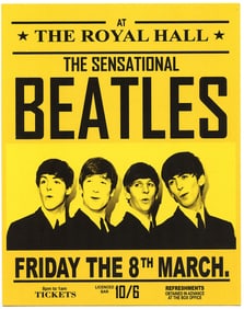 BEATLES -CONCERT 1968- Memorabilia Concert Poster Cardstock