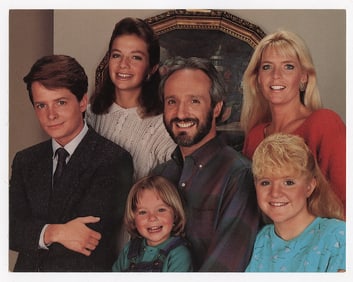 Vintage Signed Card Family Ties MICHAEL J FOX