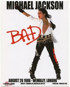 Poster Cardstock MICHAEL JACKSON -BAD-