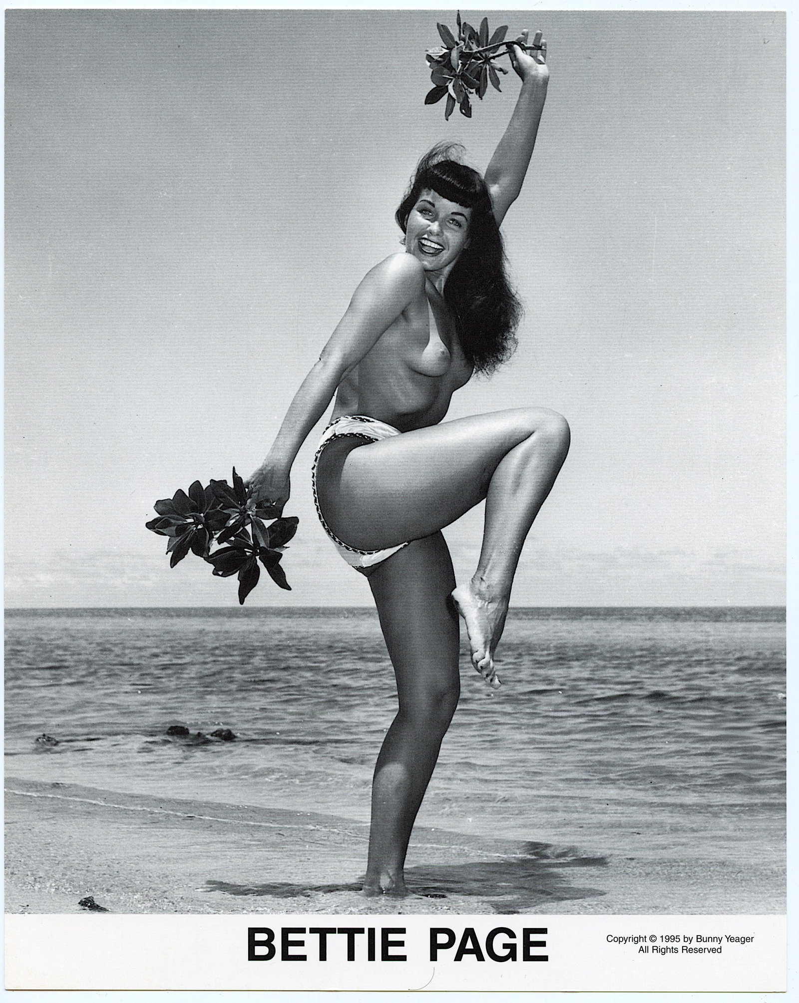 BUNNY YEAGER Vintage Pin Up Litho Model BETTIE PAGE: This lot is coming from Bunny Yeager's estate/archives. Linnea Eleanor "Bunny" Yeager (March 13, 1929 - May 24, 2014) was an American photographer and pin-up model. She met Bettie Page in 1954, and to