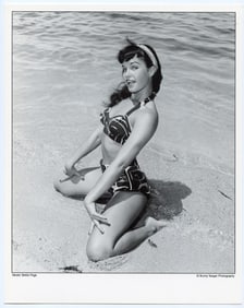BUNNY YEAGER Vintage Pin Up Litho Model BETTIE PAGE