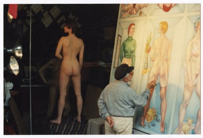 AGFA Photo Showing An Artist Working with a Model in Studio