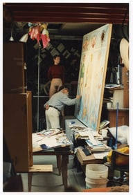 AGFA Photo Showing An Artist Working with a Model in Studio