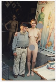 AGFA Photo Showing An Artist Working with a Model in Studio