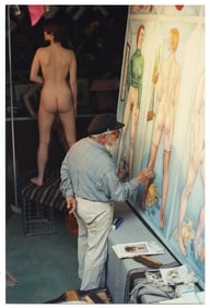 AGFA Photo Showing An Artist Working with a Model in Studio