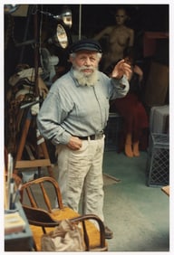 AGFA Photo Showing An Artist Working with a Model in Studio