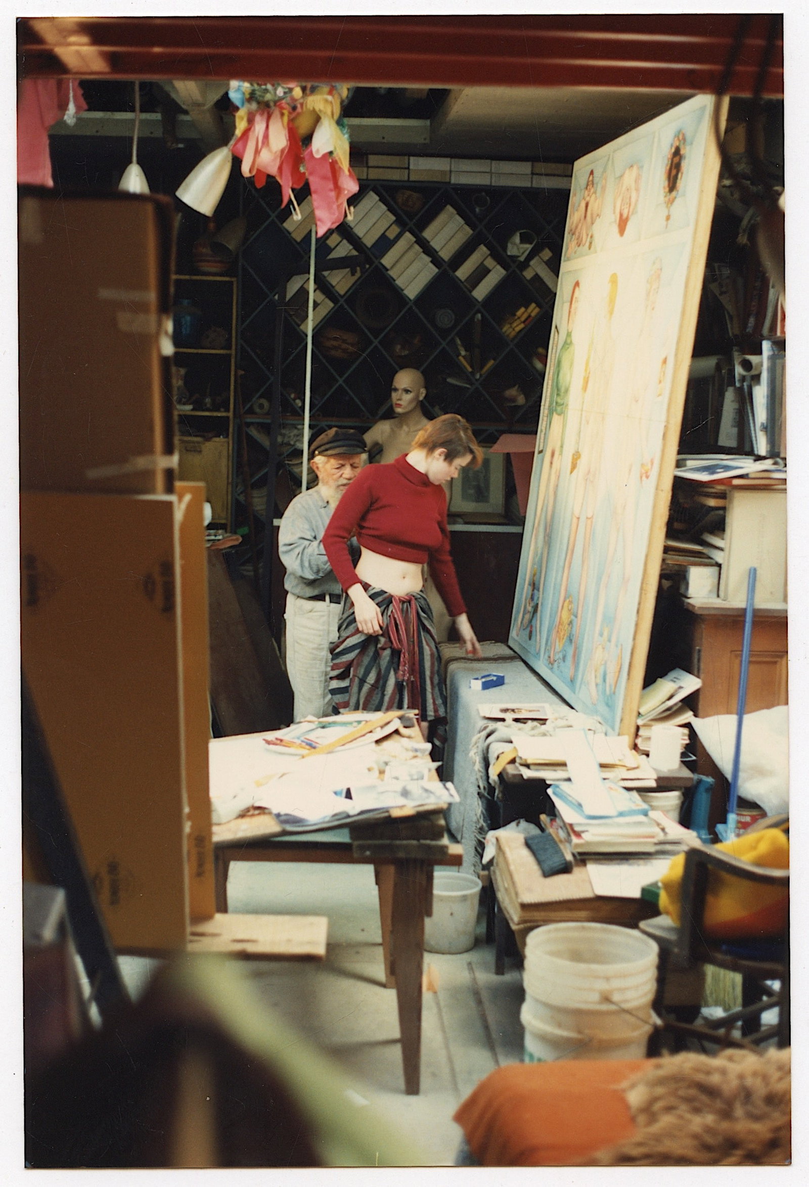 AGFA Photo Showing An Artist Working with a Model in Studio: This lot is coming from the estate of a collector in RI. The dimensions are Approx. 6" x 4". We have attached quality images to show its actual condition. This lot is located in Boca Raton, Fl and its