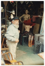 AGFA Photo Showing An Artist Working with a Model in Studio