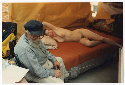 AGFA Photo Showing An Artist Working with a Model in Studio