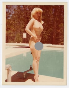 Vintage 1970s / 80s American Naturalism Nudism Female Model 4.5" x 3.5"