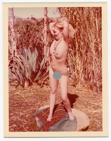 Vintage 1970s / 80s American Naturalism Nudism Female Model 4.5" x 3.5"