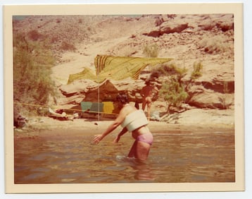 Vintage 1970s / 80s American Naturalism Nudism Female Model 4.5" x 3.5"