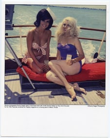 BUNNY YEAGER Vintage Pin Up Litho Model WITH SANDRA SETTANI