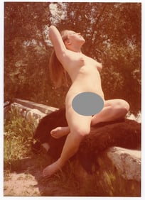 Vintage 1970s / 80s American Naturalism Nudism Female Model 4.5" x 3.5"