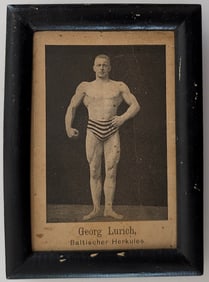 Scarce Vintage Postcard GEORG LURICH Baltischer Hrrkules - Framed