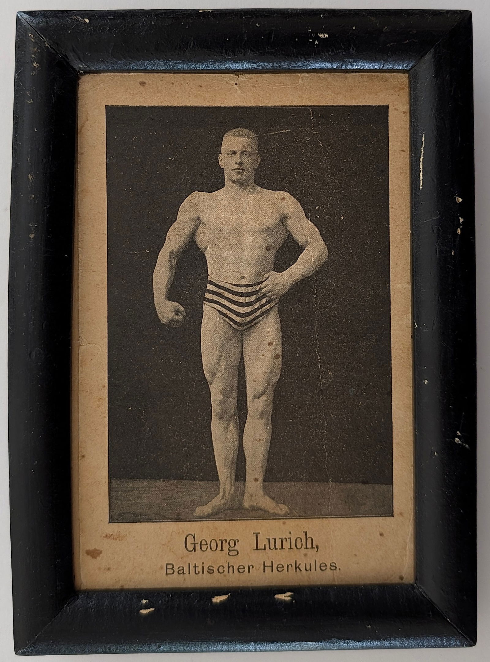 Scarce Vintage Postcard GEORG LURICH Baltischer Hrrkules - Framed