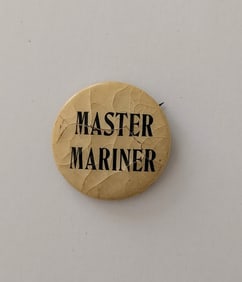 Vintage Scarce MASTER MARINER Button Pin