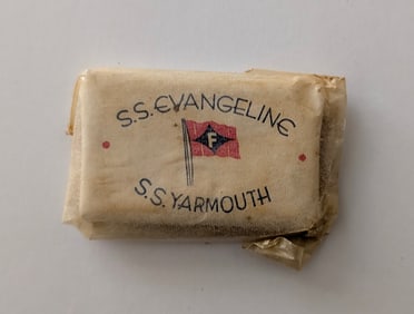 Scarce S.S. EVANGELINE - S.S. YARMOUTH Toilet Soap