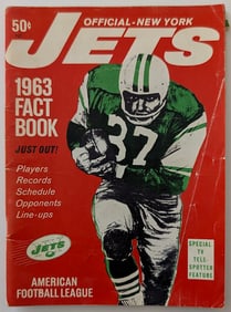 1963 New York Jets Fact Book Yearbook • AFL