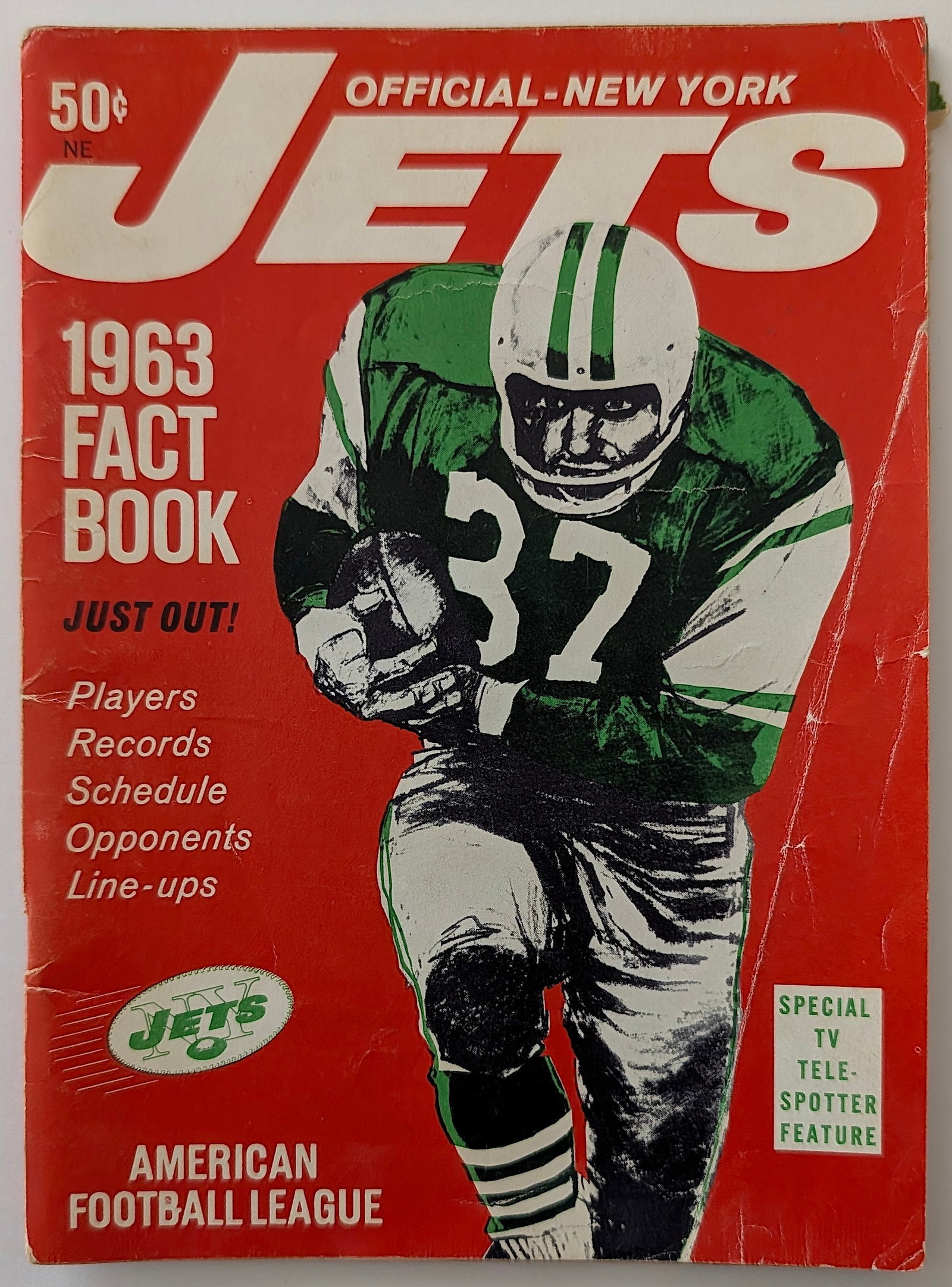 1963 New York Jets Fact Book Yearbook • AFL: The provenance of this lot is from a quality collector in South Florida. Please see all the included images to read all related information. We have included quality images to show it's actual conditi