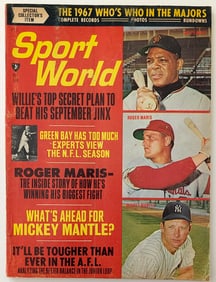 Sport World Magazine October 1968 Willie Mays -Roger Maris - Mickey Mantle
