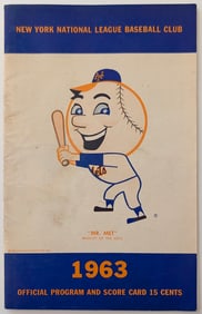 1963 New York Mets Baseball Program vs SF Giants Partially Scored