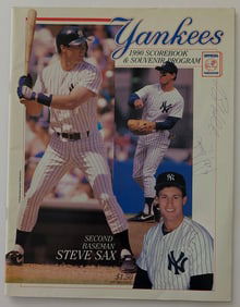 NY Yankees 1990 Scorebook/Program with Autographes