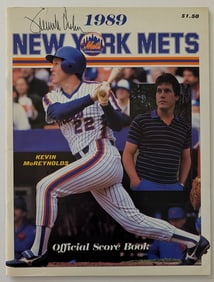 New York METS Official Score Book 1989 with Autograph