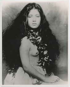 Vintage Photo Peprod. Portrait Hawaiian Native Woman