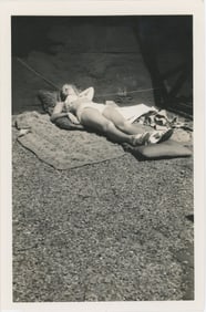 Vintage Photograph Pin Up Woman in Bathing Suit