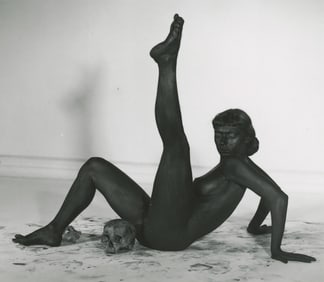 ANDRÉ DE DIENES Vintage Photo 1950s-1960s Nude Study 2.75" x 3.10"