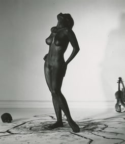 ANDRÉ DE DIENES Vintage Photo 1950s-1960s Nude Study 3.5" x 3"