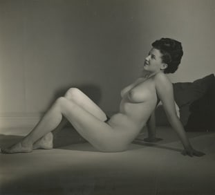 ANDRÉ DE DIENES Vintage Photo 1950s-1960s Nude Study 3.25" x 3.5"