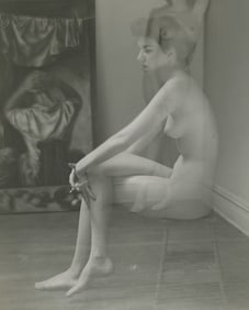 ANDRÉ DE DIENES Vintage Photo 1950s-1960s Nude Study 3.5"x 2.75"