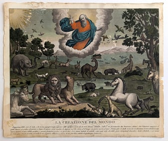 1820 La creazione del mondo (Brugher. dip. Riboldi sculp.)
