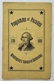Scarce GEORGE WASHINGTON Ephemera Programme of Parades 1789 - 1889