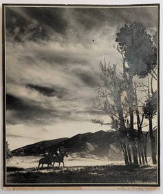 Original Silver Gelatin Photo Signed ARTHUR A. DAILEY - Cowboys View