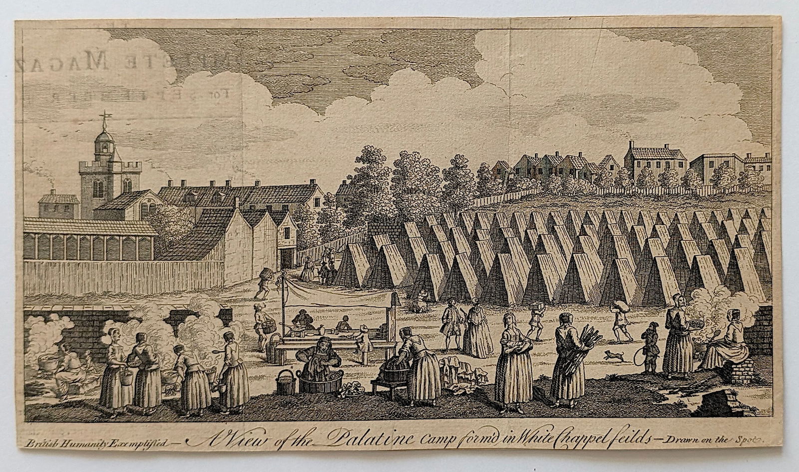 A View of the Palatine Camp form'd in White Chappel fields - 1709 (1 of 2)