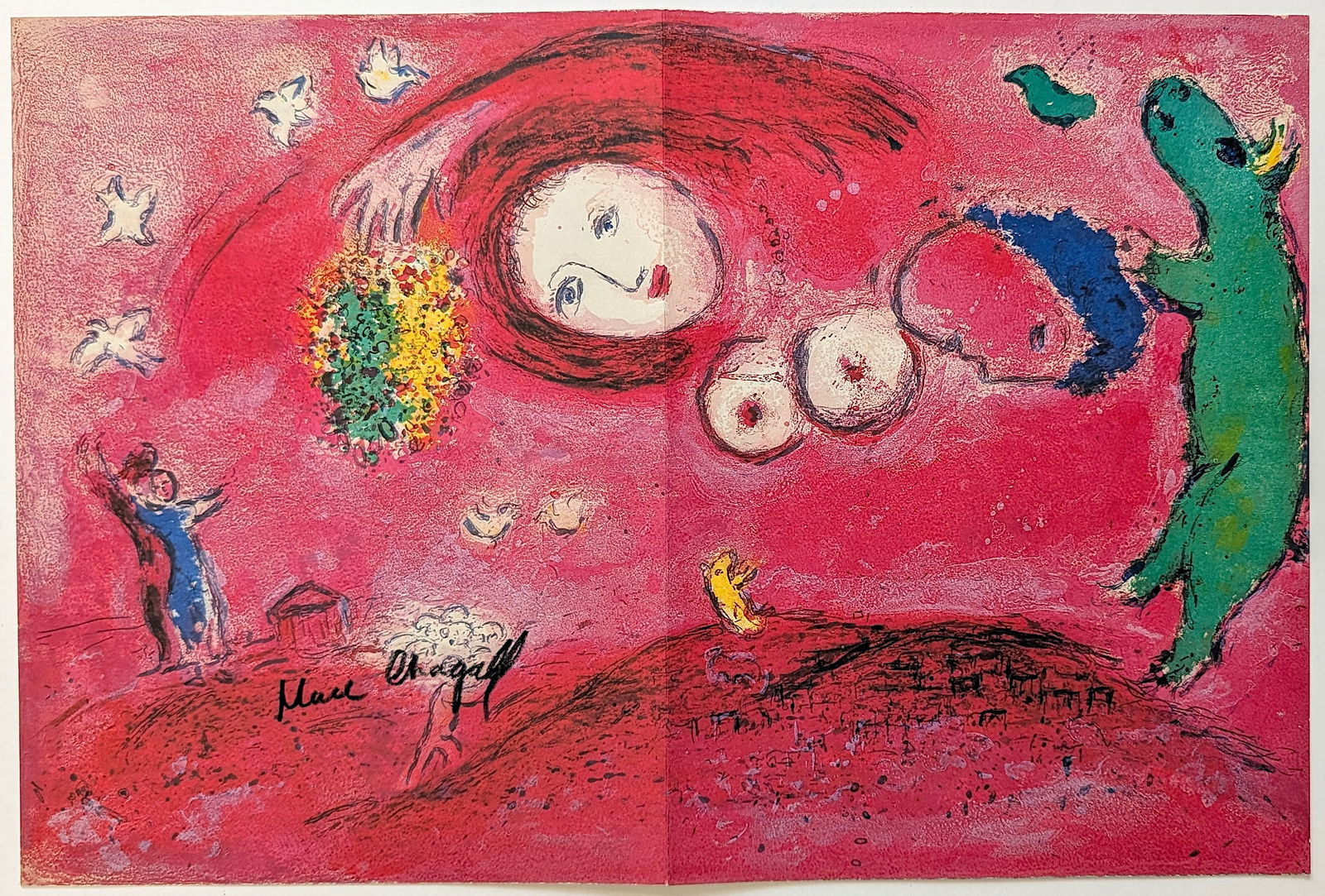Hand Signed Litograph (From Book) by MARC CHAGALL (1 of 3)