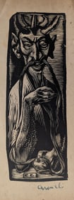 Vintage Gravure Lucifer by CARMELO GONZALEZ Hand Signed