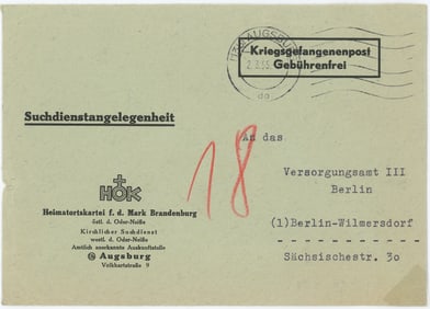 WW2 Ca. 1940s German Prisoner of War POW-Mail