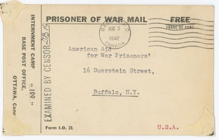 WW2 Ca. 1940s German Prisoner of War POW-Mail