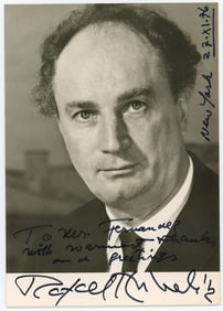 Vintage Signed Photo of Conductor RAFAEL KUBELIK Dedicated