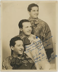 Vintage 1945 Signed Photo of TRIO LOS PANCHOS Dedicated