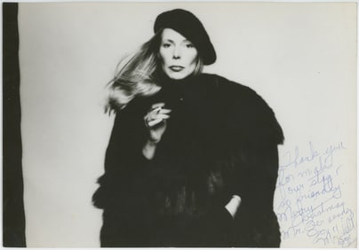 Vintage Hand Signed Photo JONI MITCHELL HEJIRA Dedicated Mr. Fernandez