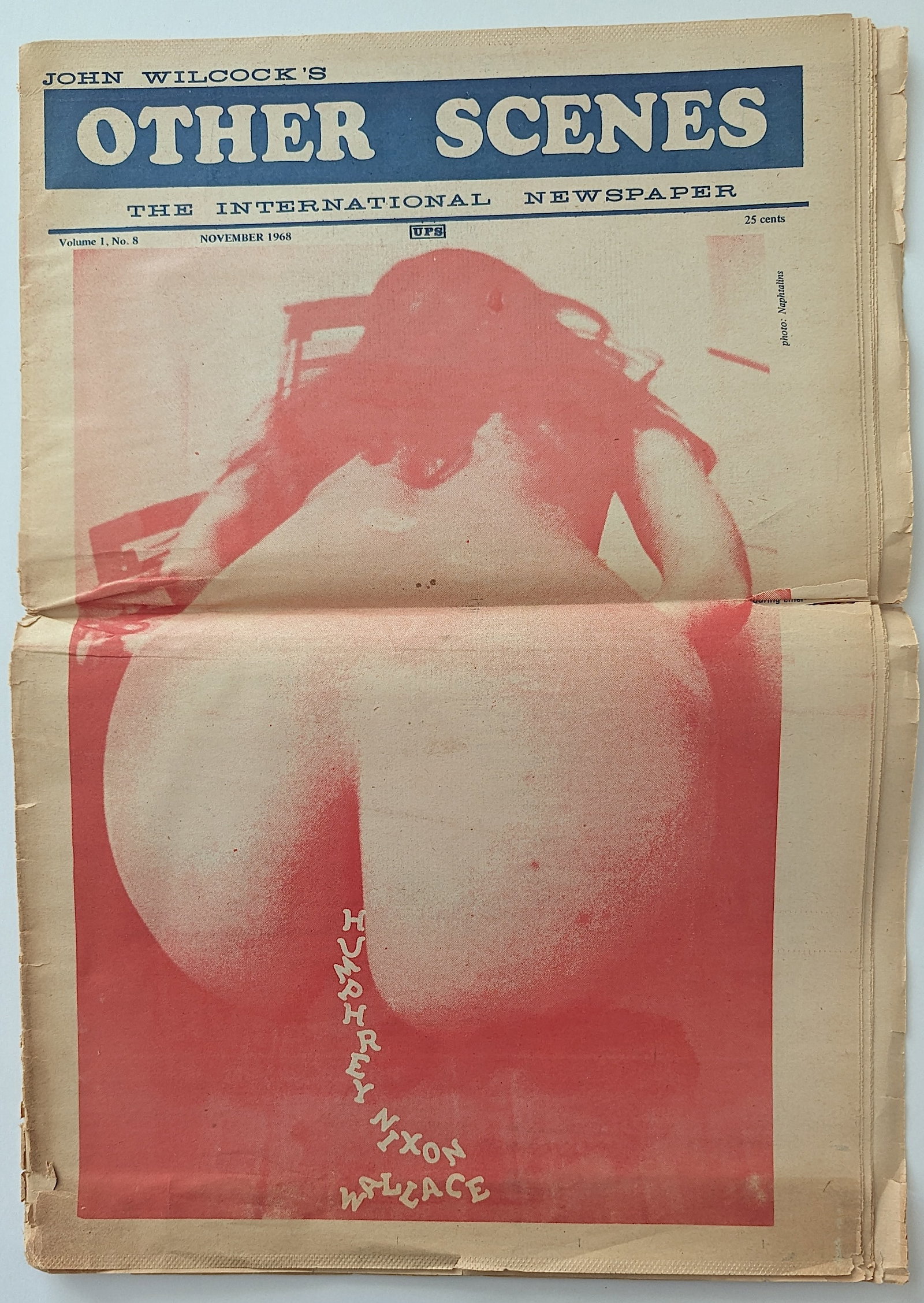 Other Scenes : The International Newspaper Vol. 1, No. 8 (November 1968): Other Scenes : The International Newspaper Vol. 1, No. 8 (November 1968). Issue edited by John Wilcock. Content includes "Other Scenes NYC Address Book," a registry of influential New York artists and