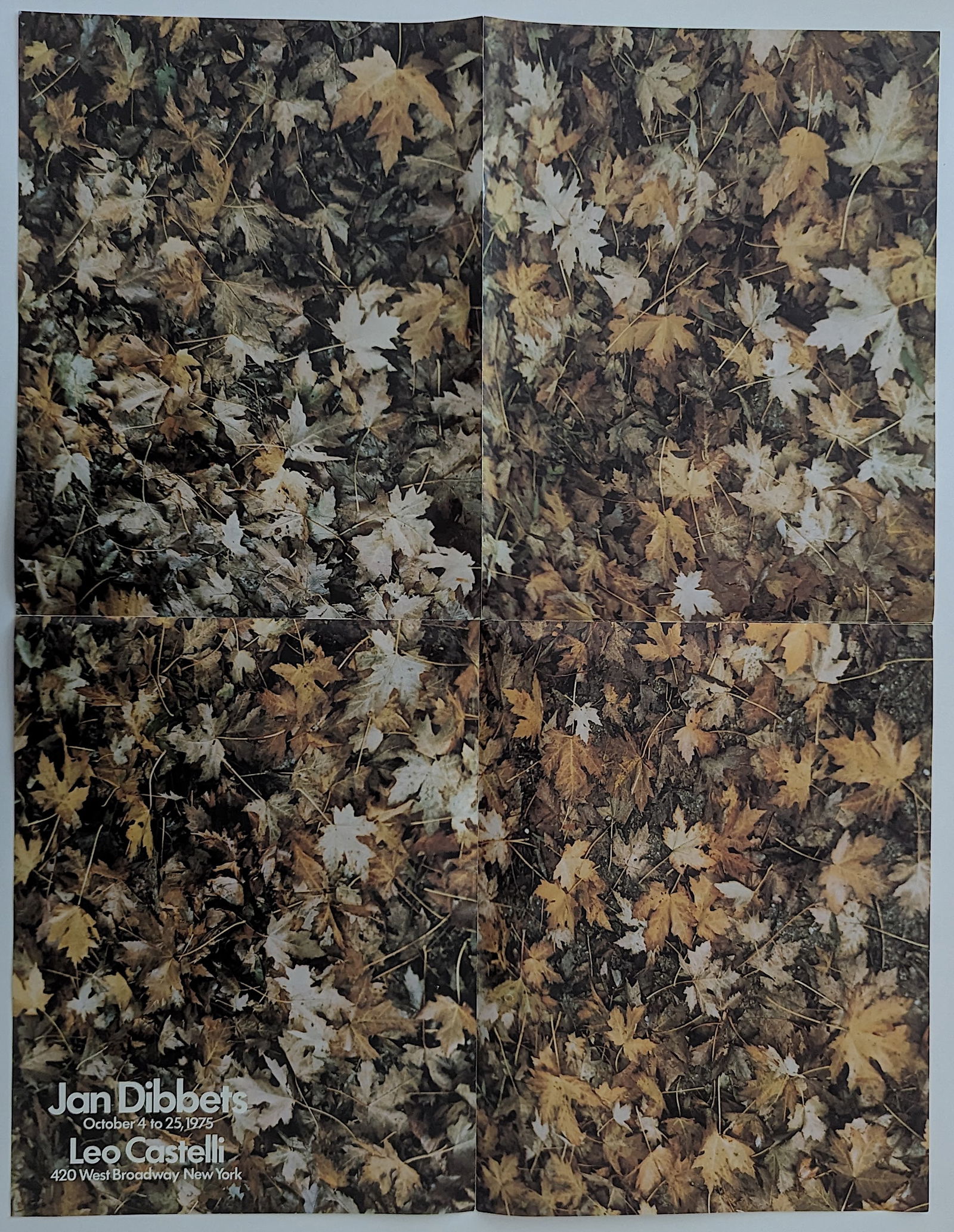 Jan Dibbets – Original Artist Poster Leo Castelli, 1975 (1 of 3)