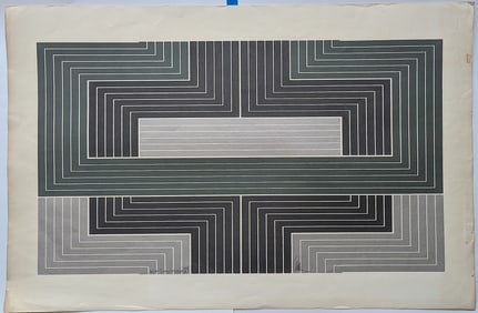Vintage Quality Art Print Manner of Frank Stella - Signed 30/180