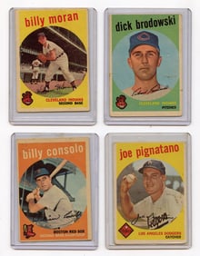 Vintage 1959 Set with 4  Topps Baseball Cards